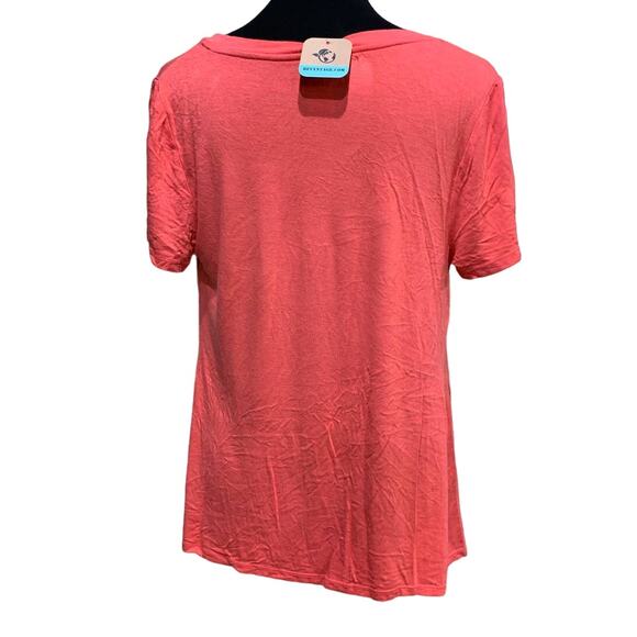 Hand Printed Upcycled Womens Medium Maternity Nuthatch Blue Bird Tee Shirt - Picture 3 of 3